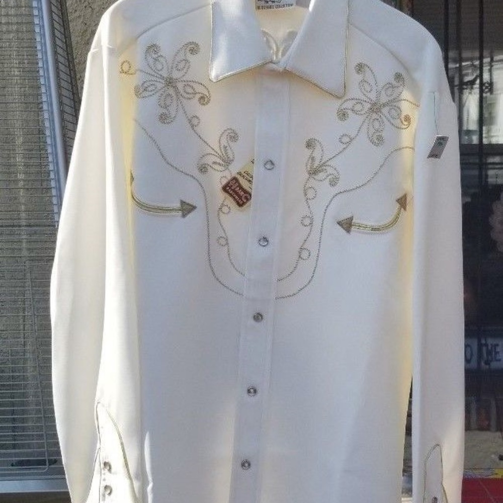 Men's Vintage Cowboy Shirt New Size Large
